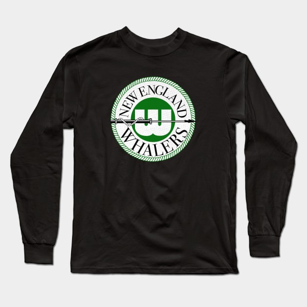 Defunct New England Whalers Hockey 1972 Long Sleeve T-Shirt by LocalZonly